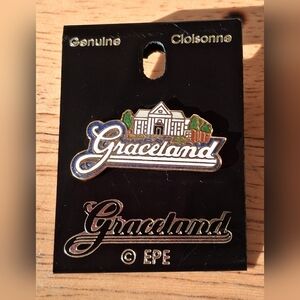 NWT Vintage RARE Graceland Elvis Presley Cloisonne Collectible Retired Pin Flare